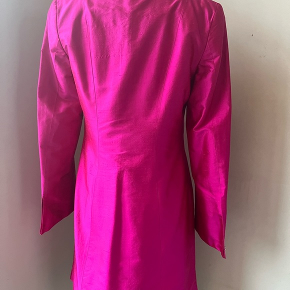 100% Raw Silk Designer Long Jacket - Picture 4 of 11